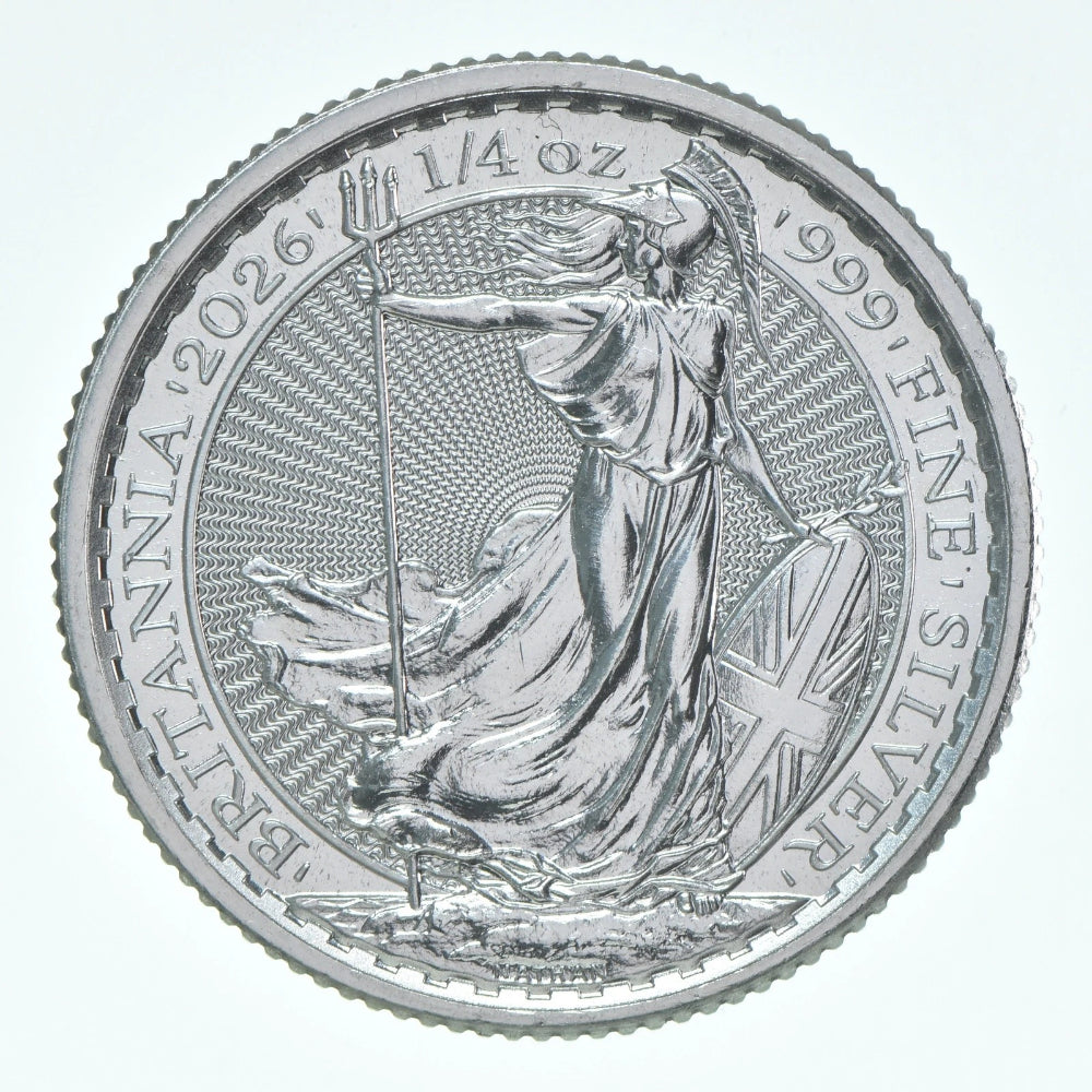 2026 Great Britain 50 Pence Silver Britannia 1/4 Oz 0.25 Oz Silver-4