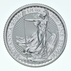 2026 Great Britain 50 Pence Silver Britannia 1/4 Oz 0.25 Oz Silver-4