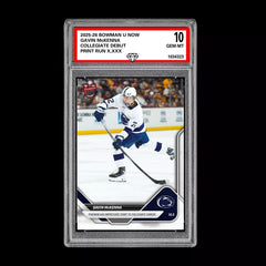 Graded 10 Gavin McKenna #1 Topps Now Bowman U Rookie Penn State Hockey RC Card-1