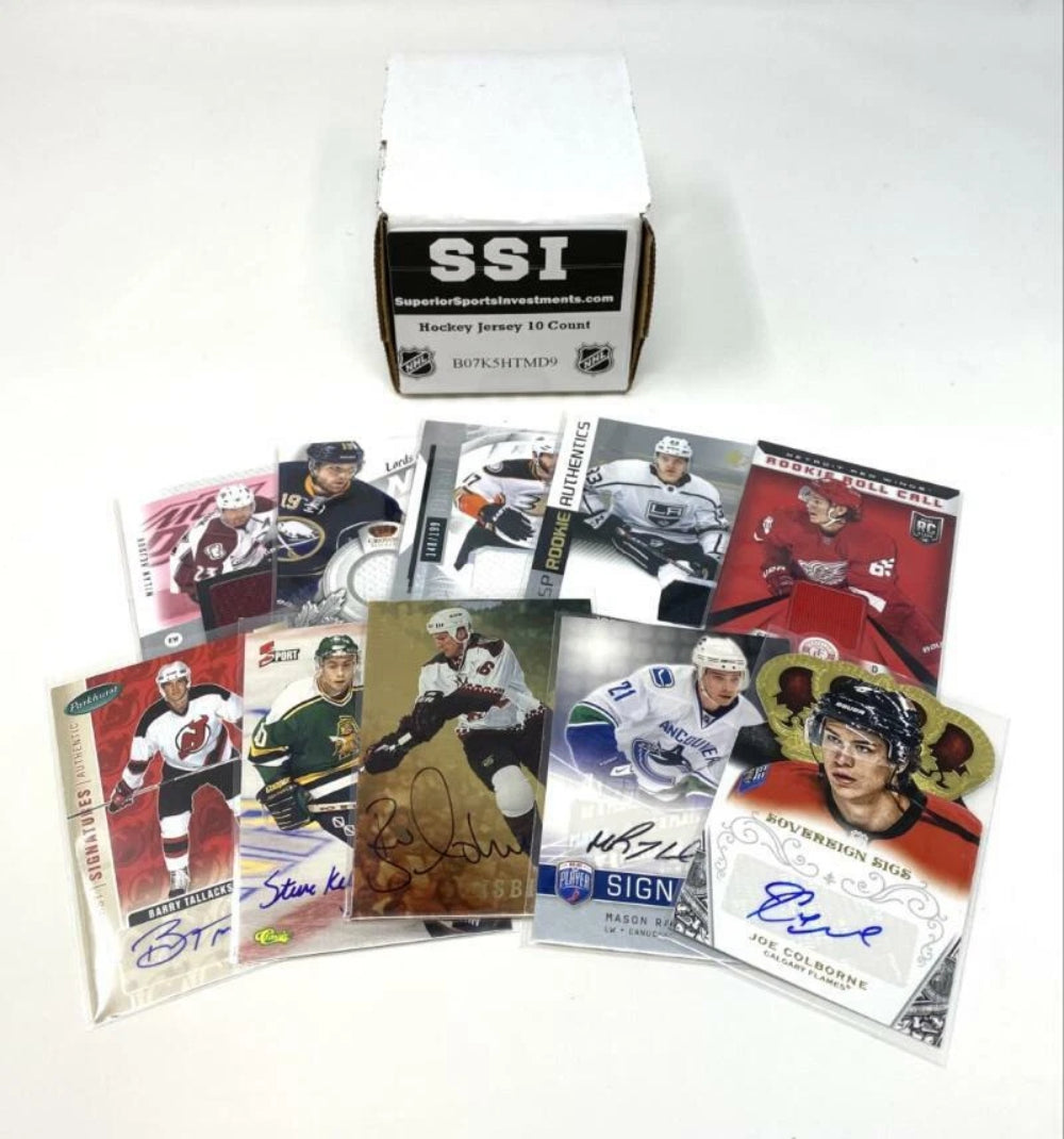LOTE DE TARJETAS DE AUTÓGRAFOS DE CAMISETAS DE HOCKEY DE LA NHL NUEVAS Y ANTIGUAS - LIQUIDACIÓN DE PATRIMONIO-1