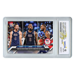 2024 Topps Now Curry James Durant Triple Card #26 Olympic Gold Medal Gem Mint 10-3