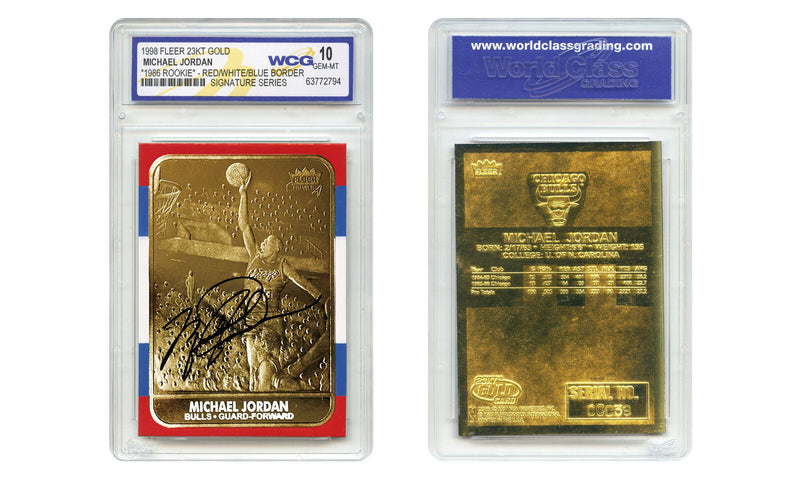 1998 Michael Jordan Fleer '86 Rookie 23KT Gold Card Signature Series GEM MINT 10-1