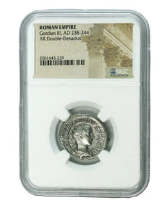 Gordian III Roman Silver Antoninianus NGC Certified Slab AD 238-244-1