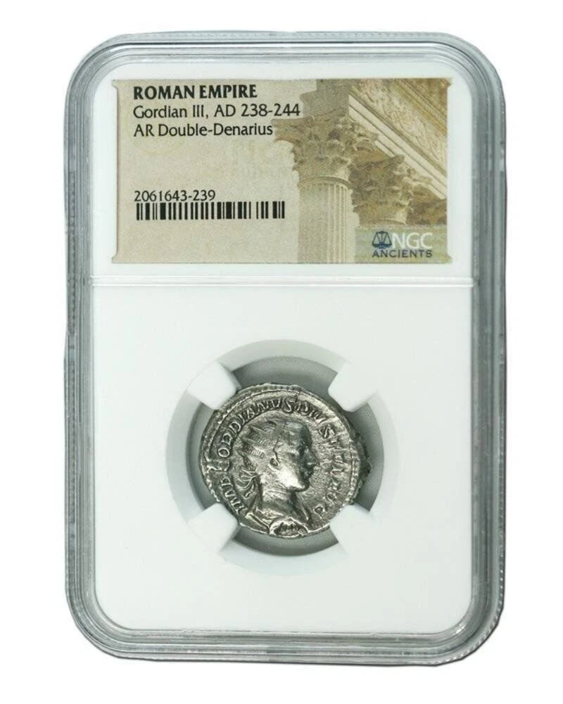 Gordian III Roman Silver Antoninianus NGC Certified Slab AD 238-244-1