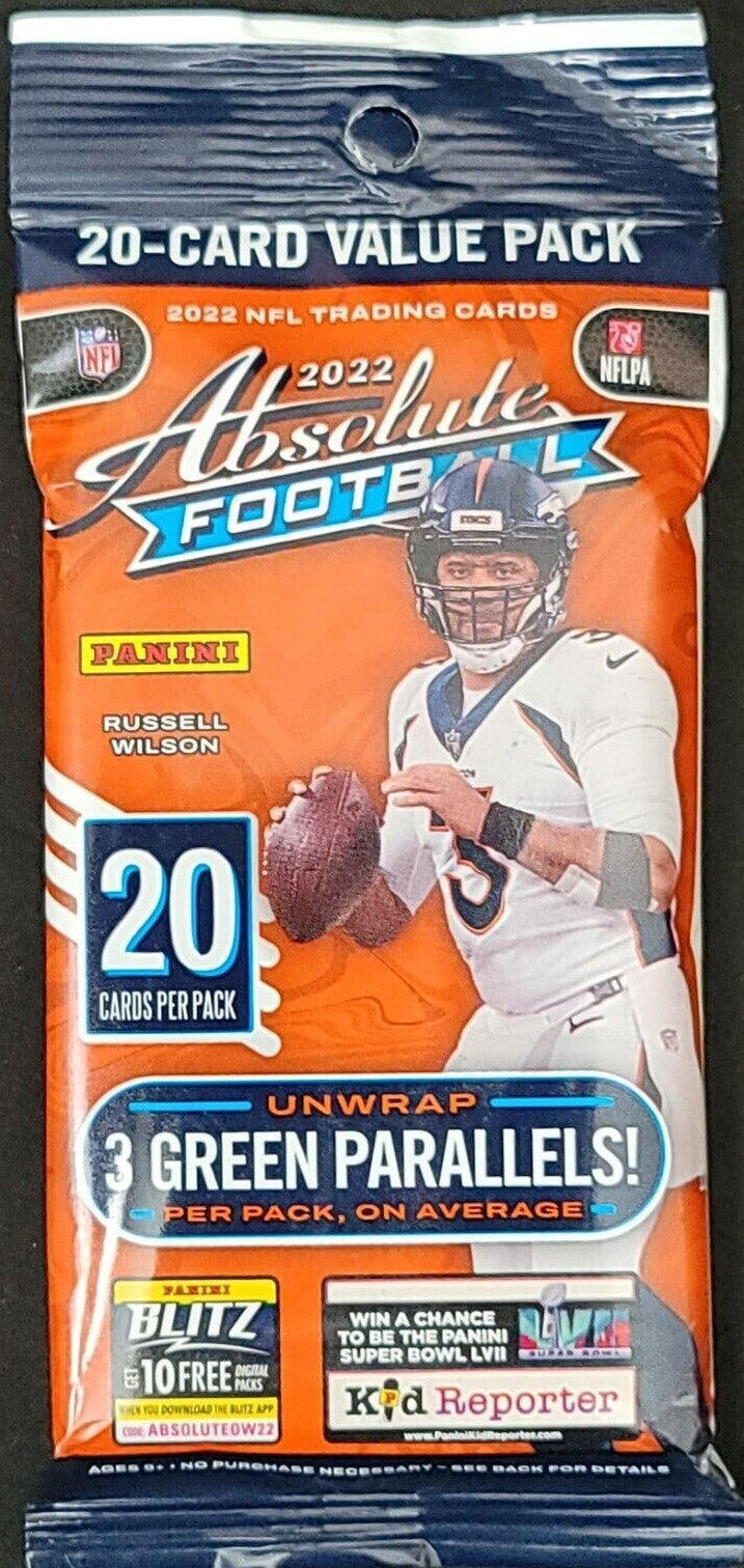 2022 PANINI ABSOLUTE NFL FOOTBALL FACTORY SEALED CELLO FAT 12 PACK BOX 240 Cards-2