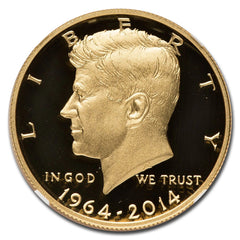 2014-W 3/4 oz Gold Kennedy Half Dollar PF-70 NGC (ER, JFK Label)-3
