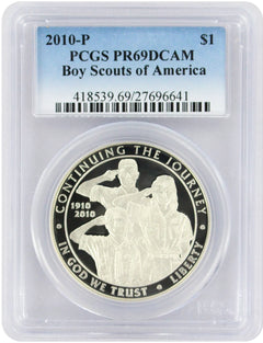2010-P Boy Scouts America Silver Commemorative Dollar PR69DCAM PCGS Proof 69 DC-1