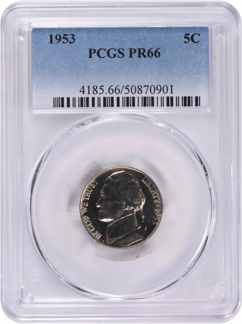 1953 Jefferson Nickel PR66 PCGS-2