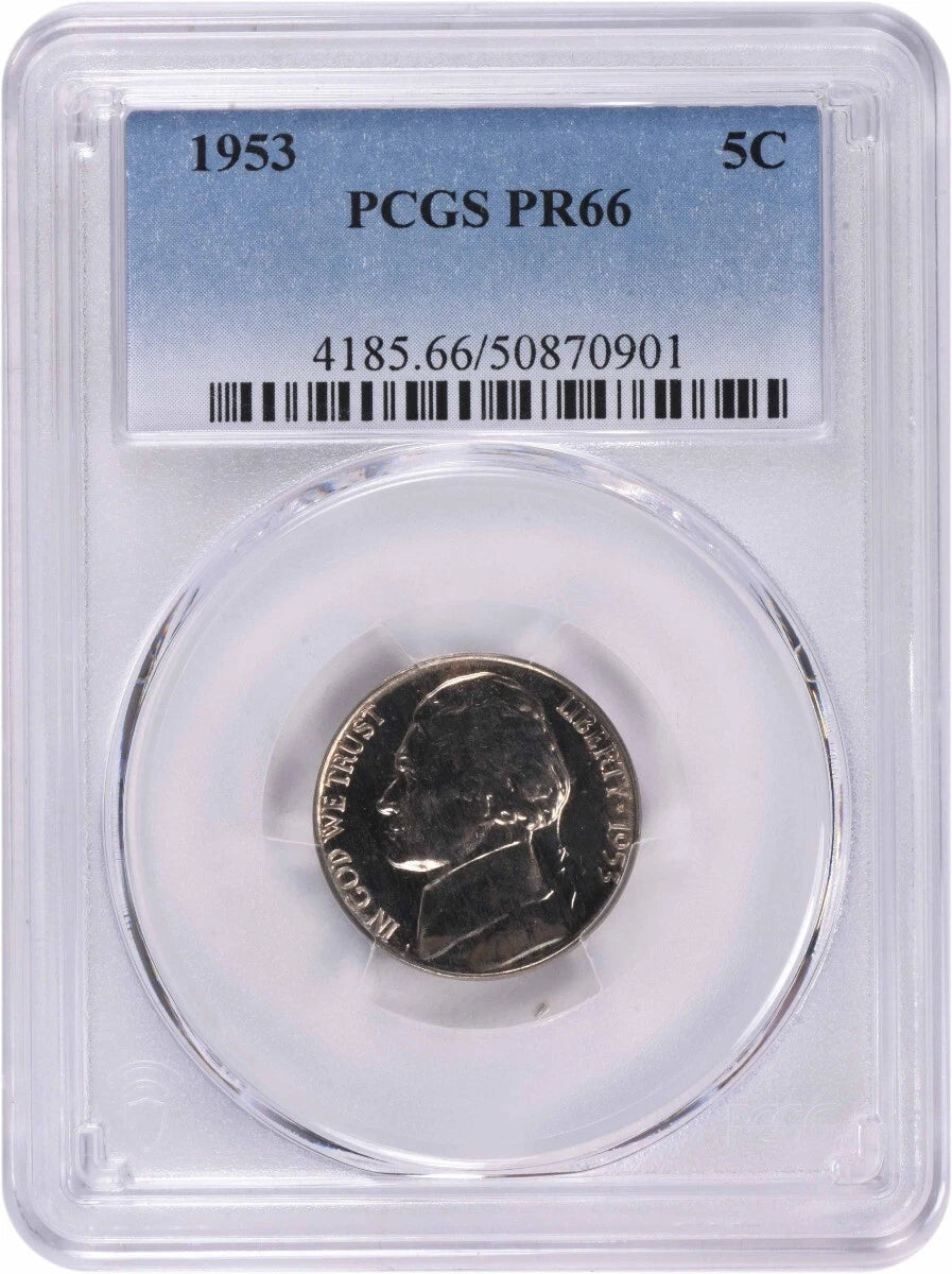 1953 Jefferson Nickel PR66 PCGS