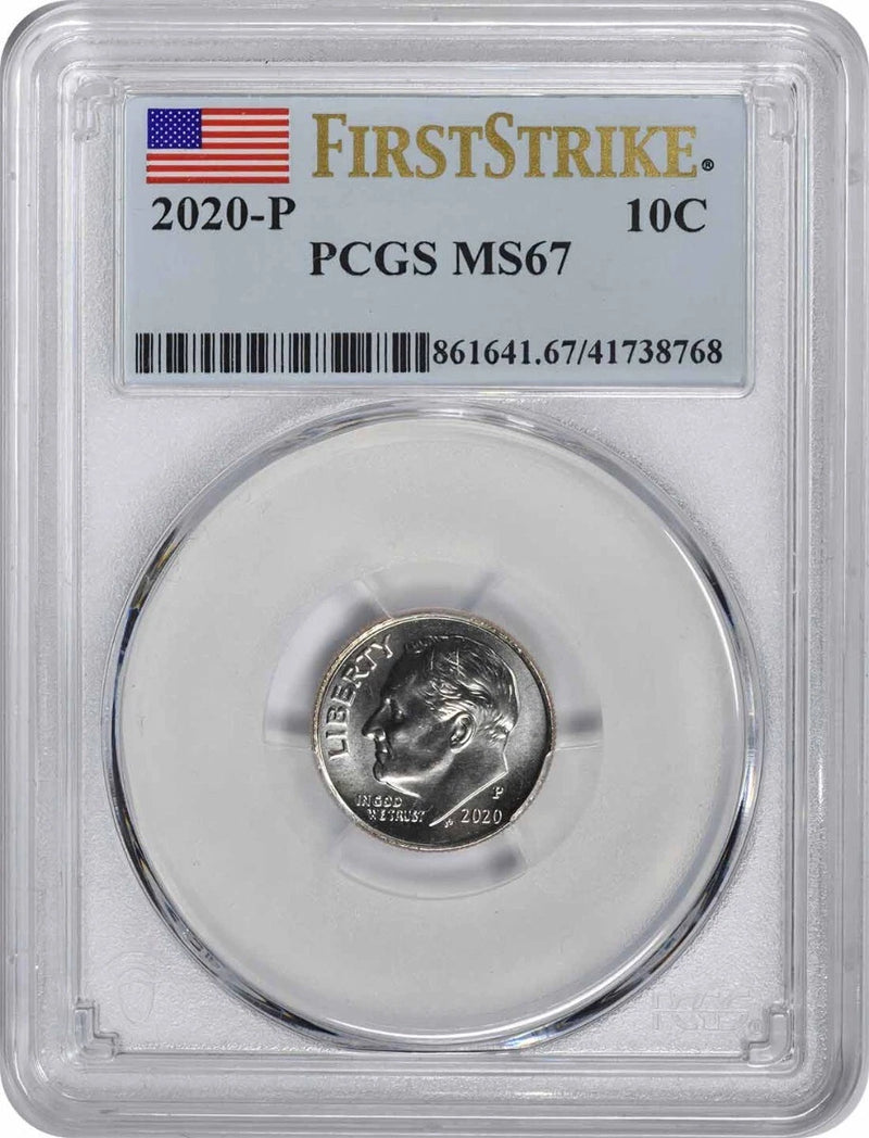 2020-P Roosevelt Dime MS67 First Strike PCGS-1