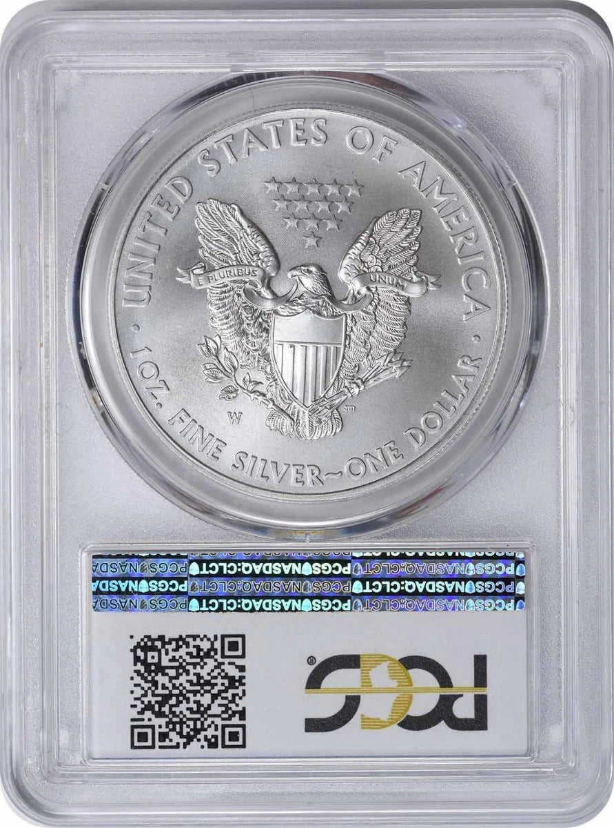 2015-W American Silver Eagle Dollar SP69 Burnished Specimen 69-2