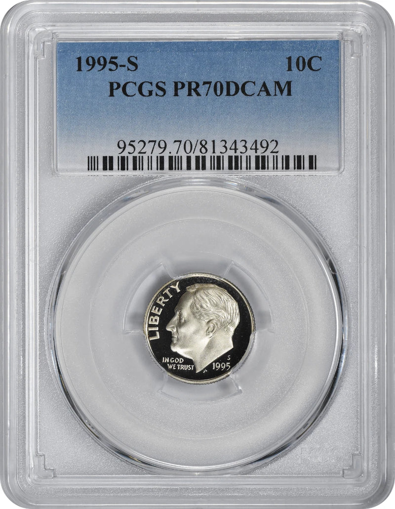 1995-S Roosevelt Dime PR70DCAM Clad PCGS-1
