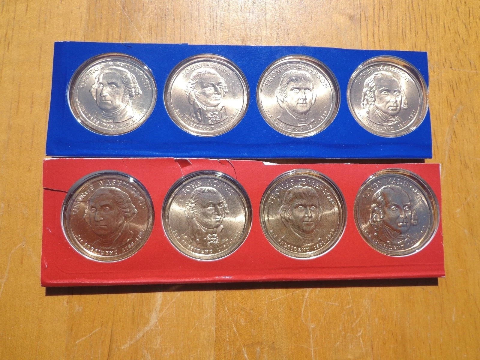 2007 P & D Presidential Dollar 8 Coin Lot Sealed Uncirculated Mint Set Cello-2