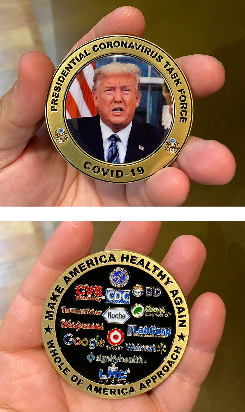 JJ-008 Presidential Task Force Trump Challenge Coin-3
