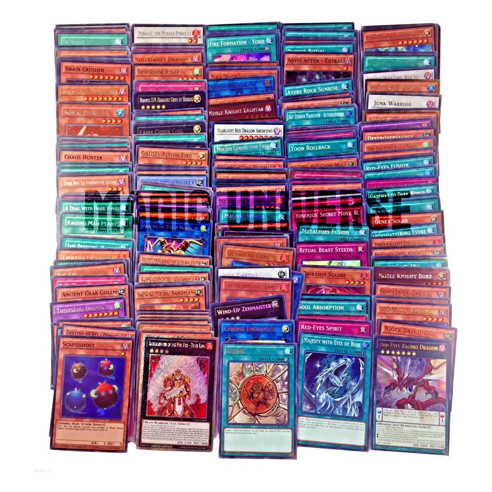 250 Yu-Gi-Oh! Foils & Rares Only – Includes Secret, Ultra, Super, & Rare Cards – Collector’s Edition TCG Hobby Set Limited Promo Cards