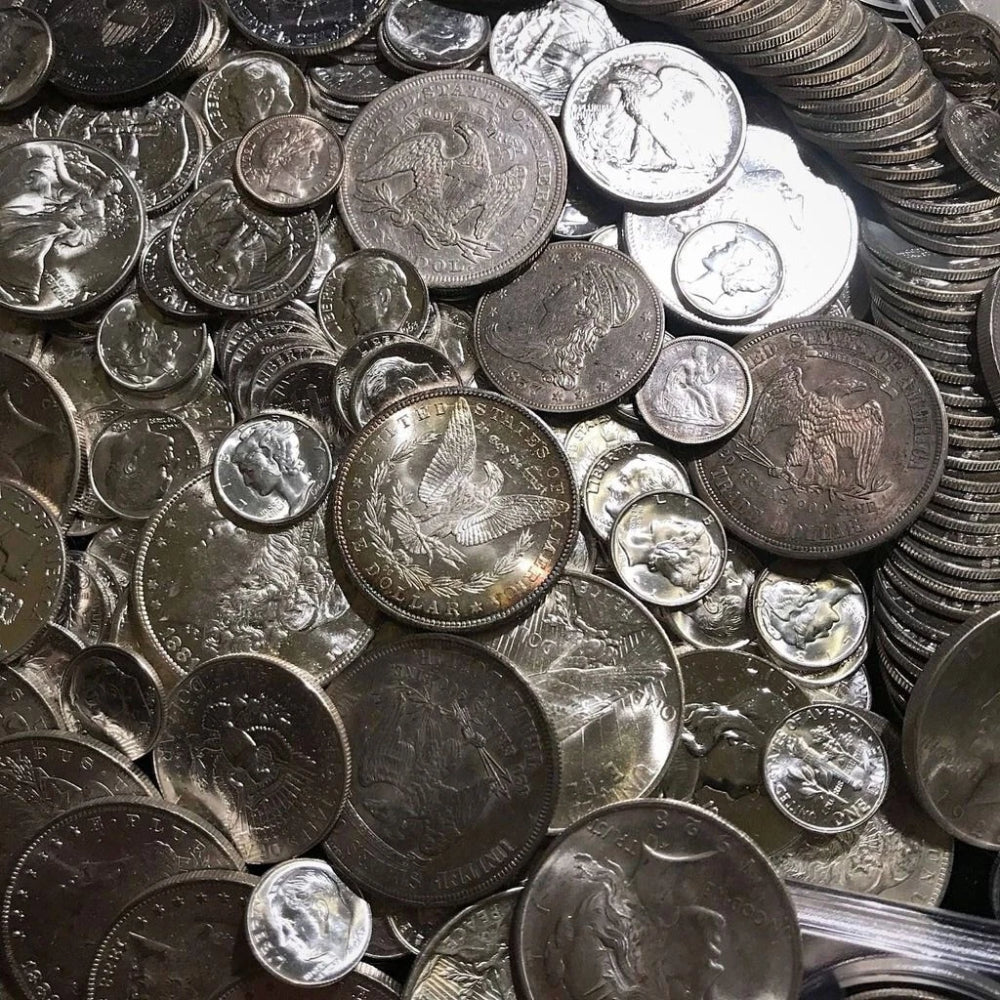 ✯90% SILVER US COINS LOT✯ UNC OLD SALE LOT BU ✯ ESTATE Pre 1964 BULLION BAR 2+✯-4