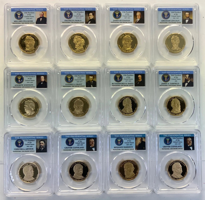 2010, 2011 & 2012 S Presidential $1 PCGS 69 DCAM 12 Coin Dollar Set wLincoln-4