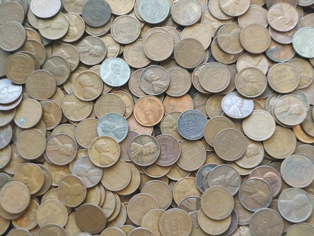 LOT of 2# POUNDS LBS Unsearched Lincoln Wheat Cents 1c Old U.S. Estate Coin Lots-5