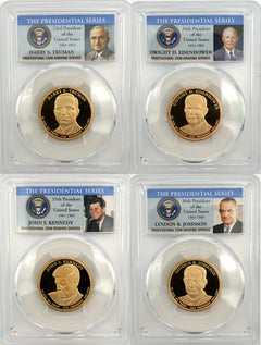 2007 - 2010, 2011 - 2016 S COMPLETE 39 Presidential $1 PCGS 70 Proof Dollar Set-4
