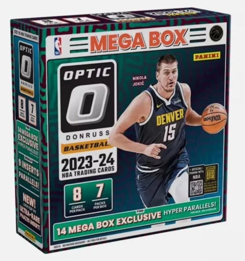 Optic Basketball Cards 2023-24 Panini Donruss NBA Mega Box, Factory Sealed, 56 Cards, 7 Packs, Wembanyama Rated Rookie RC Possible-3