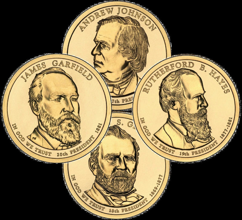 A 2011 Presidential Dollar COMPLETE 4 Coin Set Brilliant Uncirculated Mint BU-4