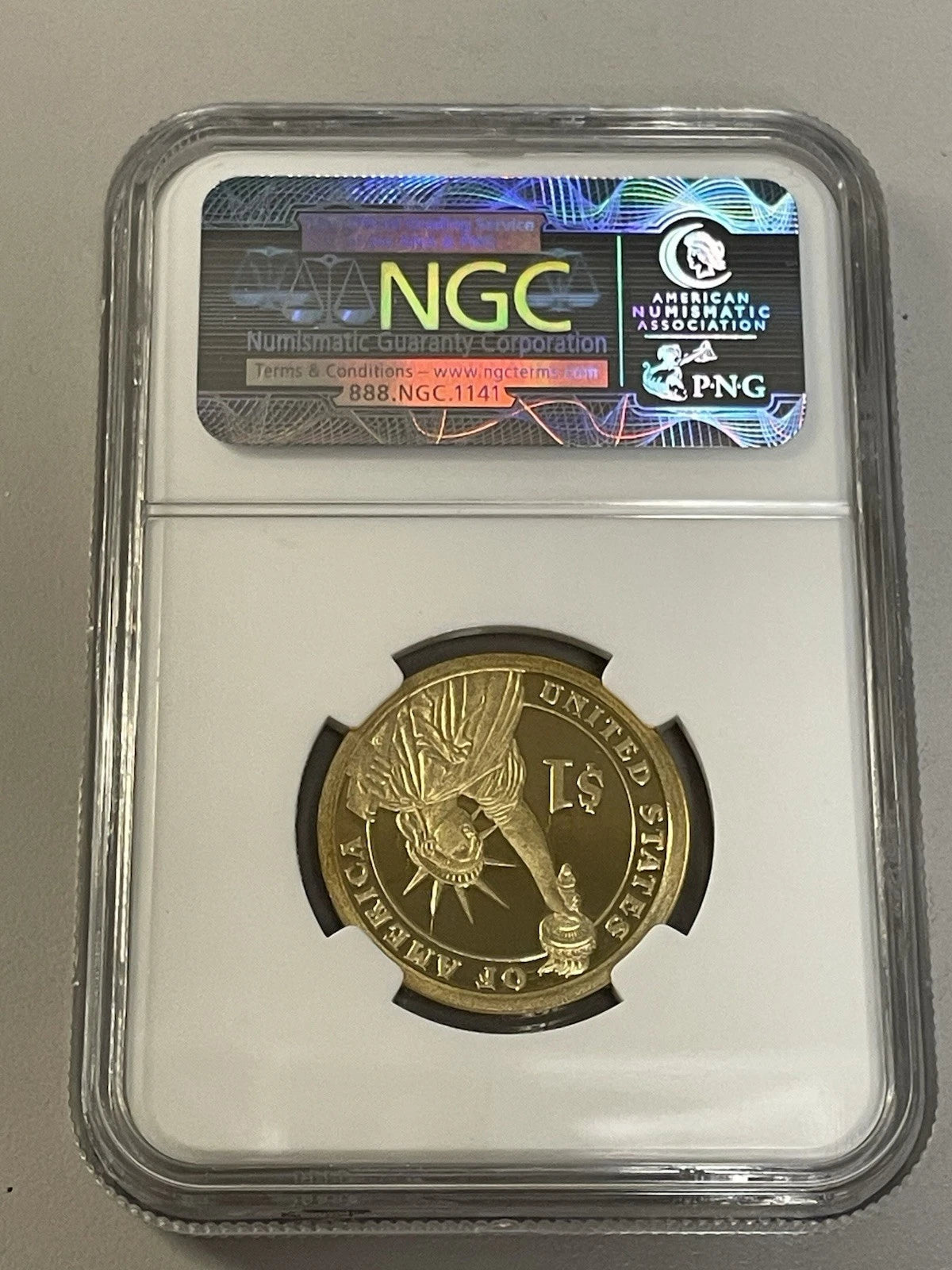 2010 Franklin Pierce One Dollar PF69 Ultra Cameo, NGC.-4
