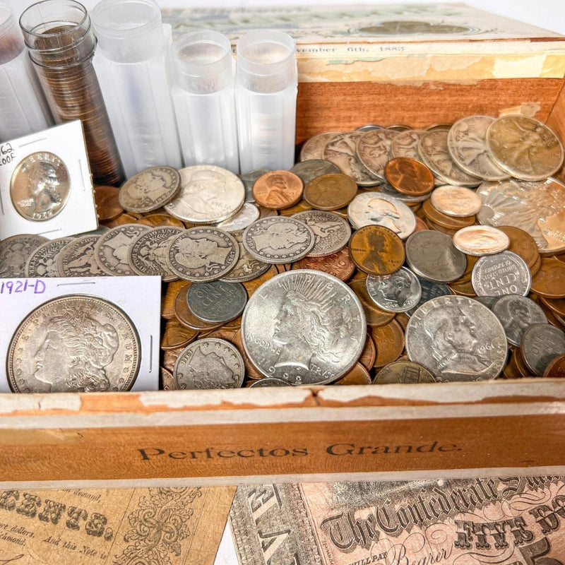 Vintage Cigar Box Mixed U.S. Coin Hoard | LIQUIDATION SALE-5