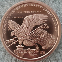 Large Donald Trump 2020 2 oz .999 Copper coin 45th President commemorative MAGA-4