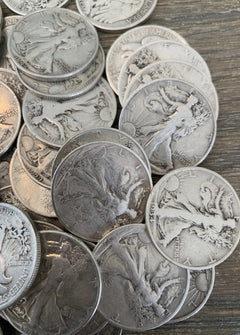 Moneda de medio dólar Walking Liberty, 90 % plata, circulada. ELIGE LA CANTIDAD. ENVÍO GRATIS.-4