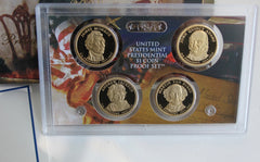 2008 S Presidential $1 Coin Proof Set 4 Dollars Box and COA as Issued by US Mint-4