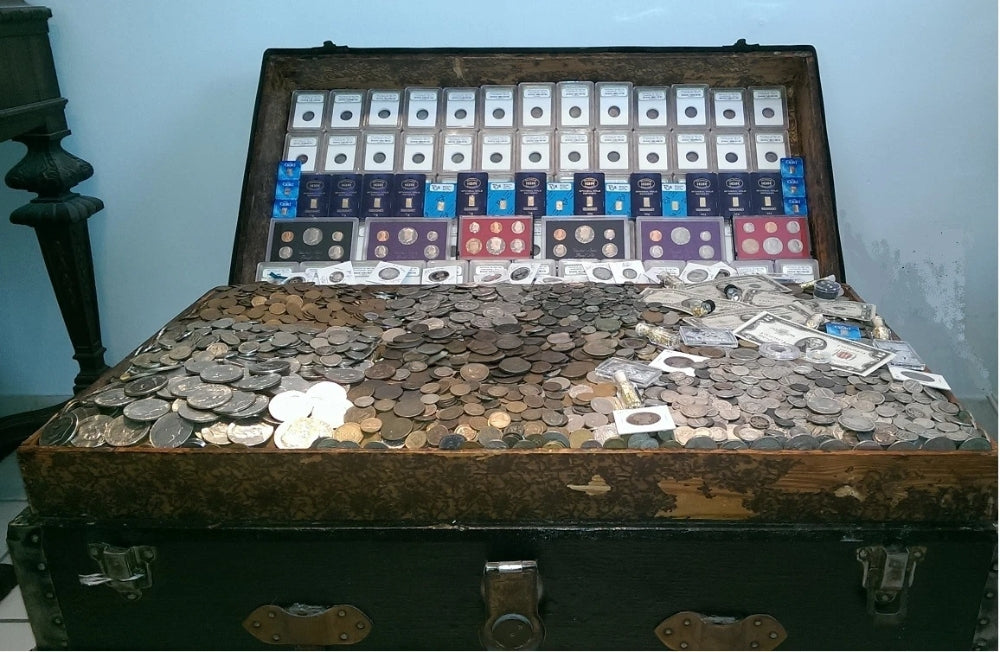 ☆ 100 Coin Lot From Old Estate Hoard! ☆ Old US & World Coins GOLD SILVER Roman ☆-1