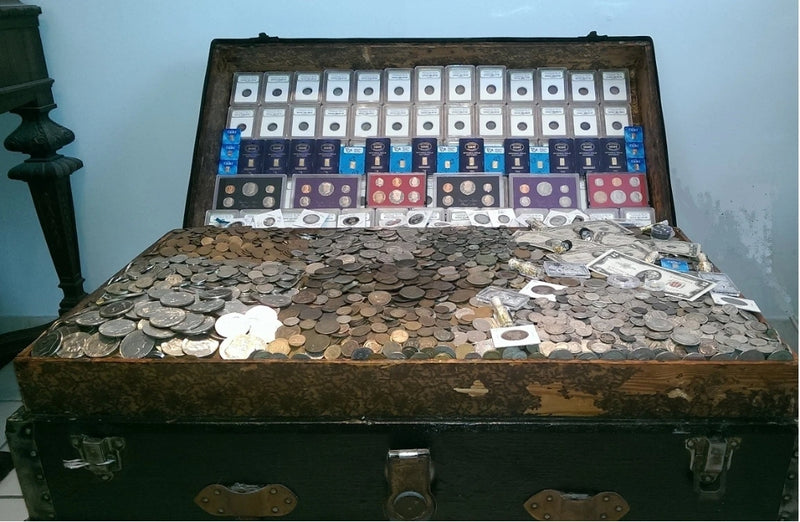 ☆ 100 Coin Lot From Old Estate Hoard! ☆ Old US & World Coins GOLD SILVER Roman ☆-1