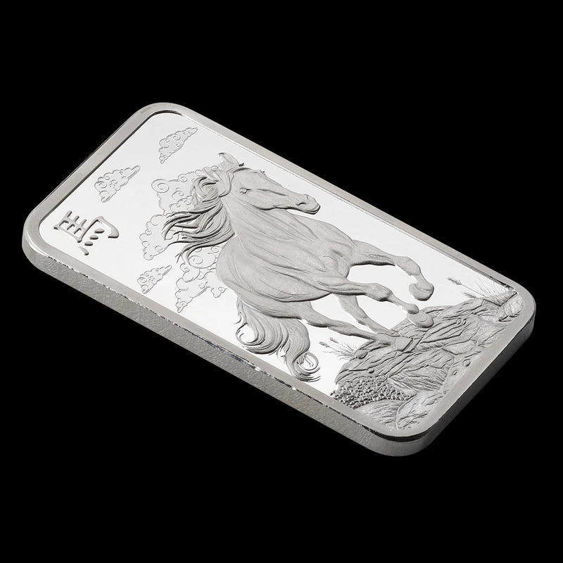 2026 PAMP 1 oz Silver Bar Lunar Legends Year of the Horse | In Assay Card-5