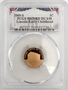 2009 S 3 Coin PCGS 70 RD DCAM Proof Special Release Lincolns, Childhood/Pro/Pres-4