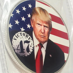1 oz .999 Colorized Silver Round USA Leader President Donald J. Trump Victory 47-4