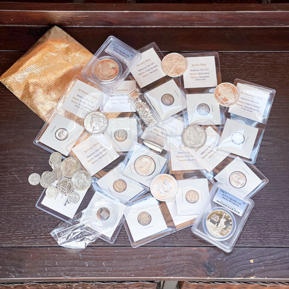 Lote de monedas antiguas mixtas | Liquidación | Monedas de plata estadounidenses al 90 % | Centavo de trigo-4
