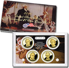 2010-S Presidential Dollar 4 Coin Proof Set Original Packaging W/COA-1