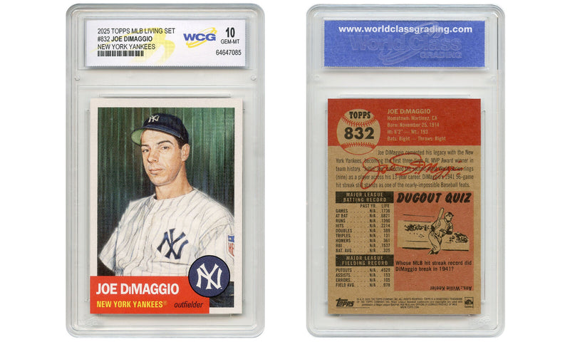 2025 Topps MLB Living Set JOE DIMAGGIO New York Yankees Card #832 - GEM MINT 10-2
