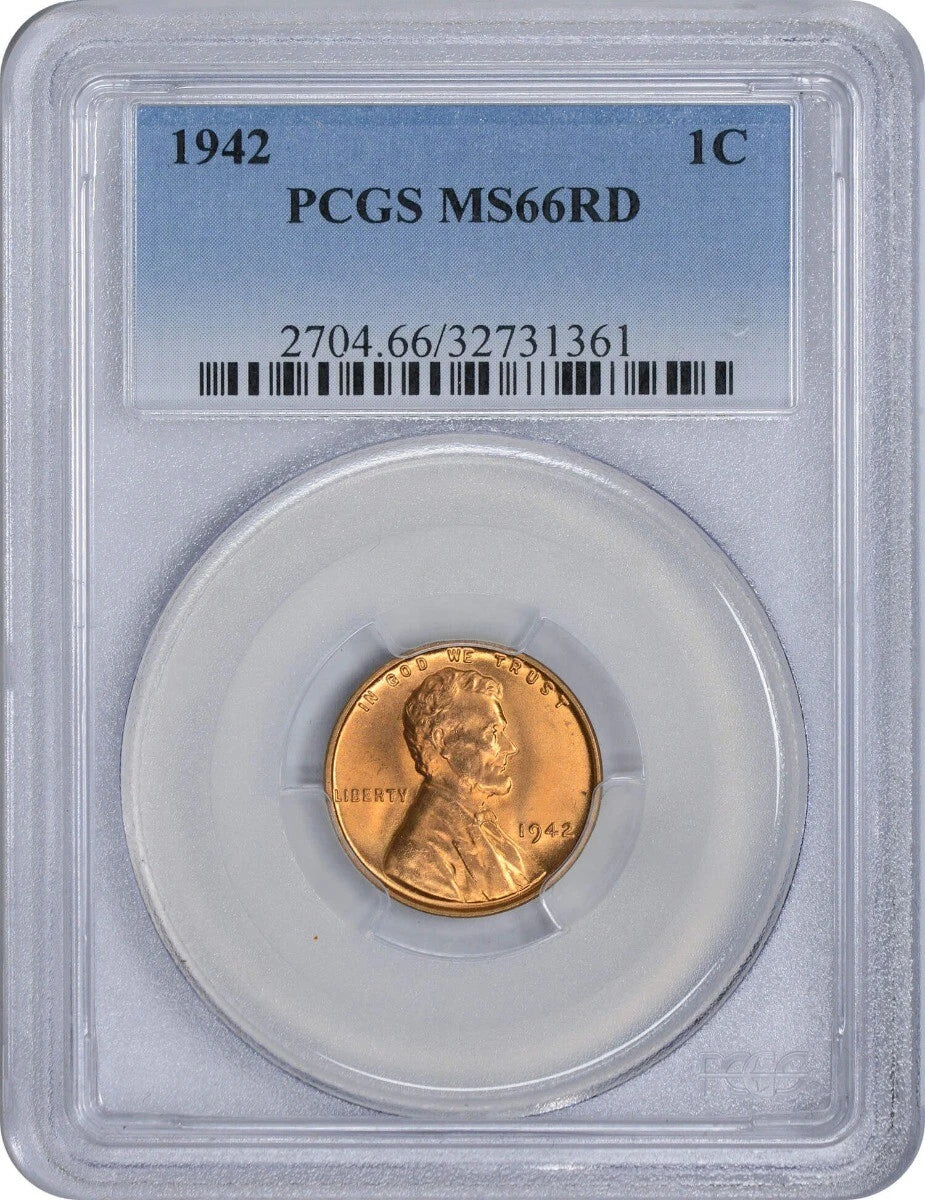 Centavo Lincoln de 1942-P MS66RD