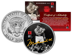 Muhammad Ali "Liston Knockout" JFK Kennedy Half Dollar US Coin *Licensed*-1