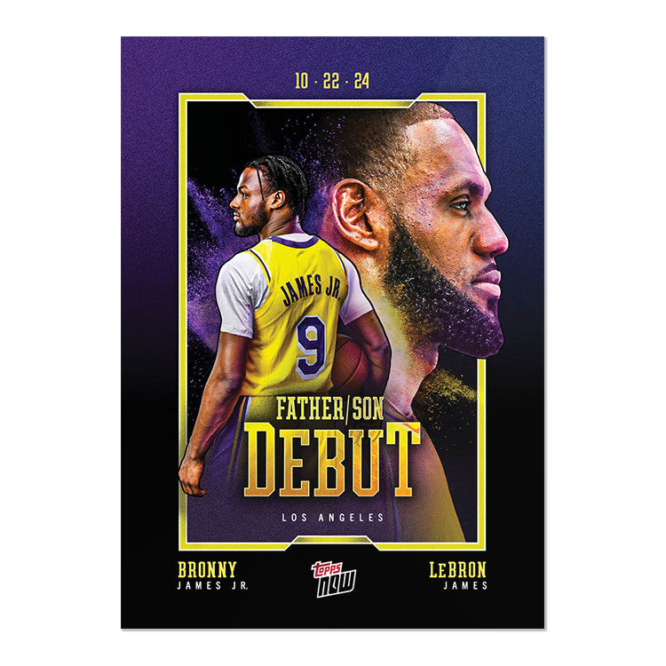 Graded 10 LEBRON BRONNY JAMES JR 2024/25 Topps Now #1 RC ROOKIE LAKERS-2