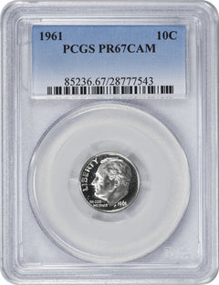 1961 Roosevelt Silver Dime PR67CAM PCGS-1