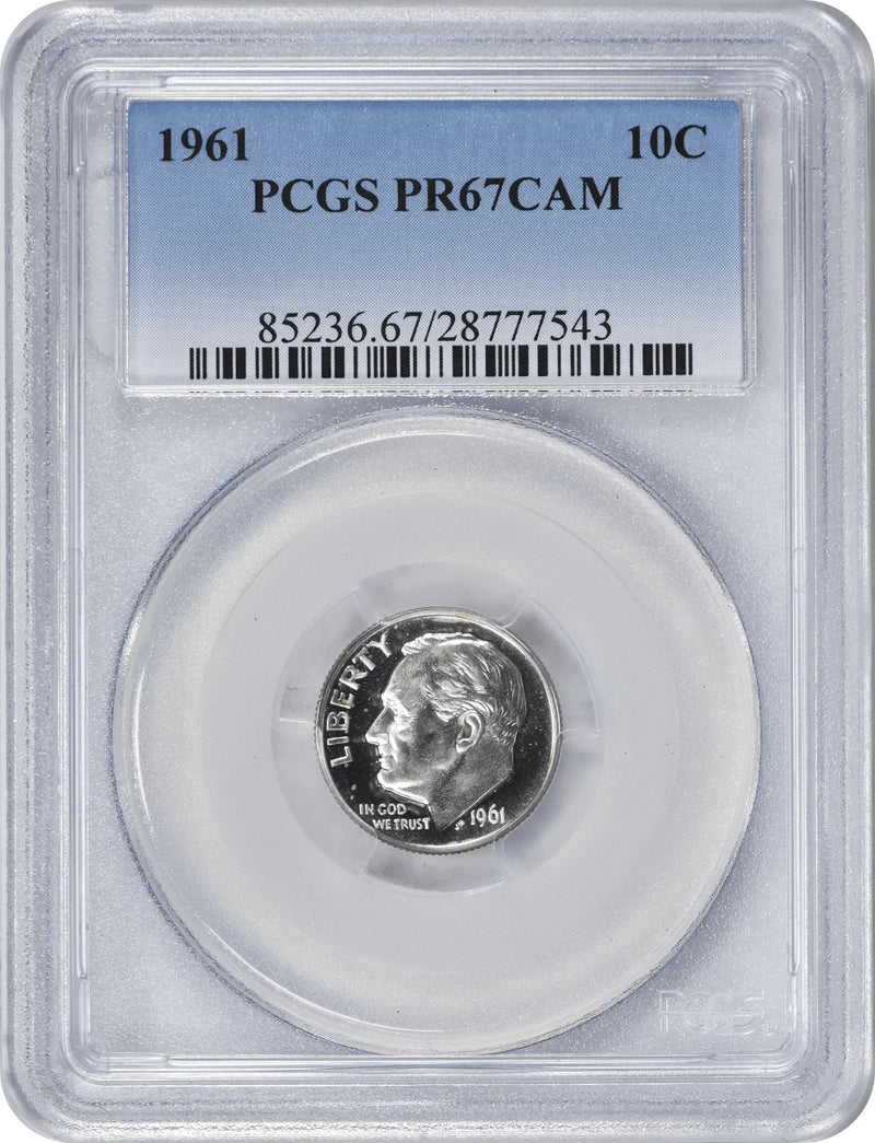 1961 Roosevelt Silver Dime PR67CAM PCGS-1