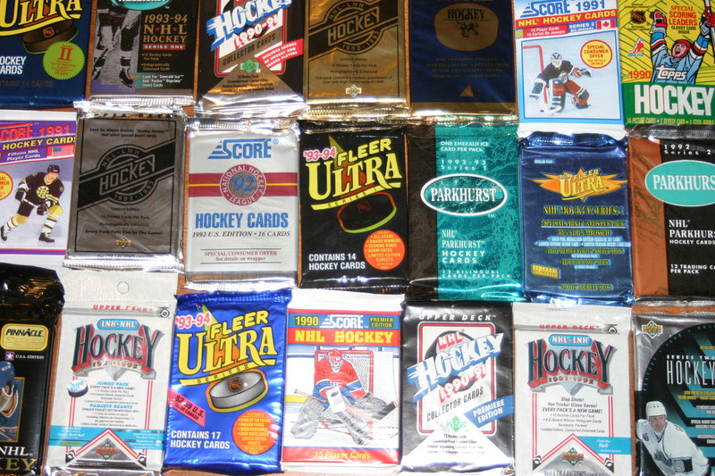 Vintage NHL Hockey Cards Lot 70 Cards – Estate Find with Unopened Sealed Packs, Old School Player Collection-1