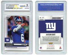 Tarjeta de novato de quarterback de los New York Giants, JAXSON DART, Panini NFL 2025, RC n.° 137 - GEM MINT 10-2