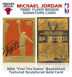 1996 MICHAEL JORDAN Fleer '86 ROOKIE Design NBA Feel The Game 23K GOLD Card MINT-1