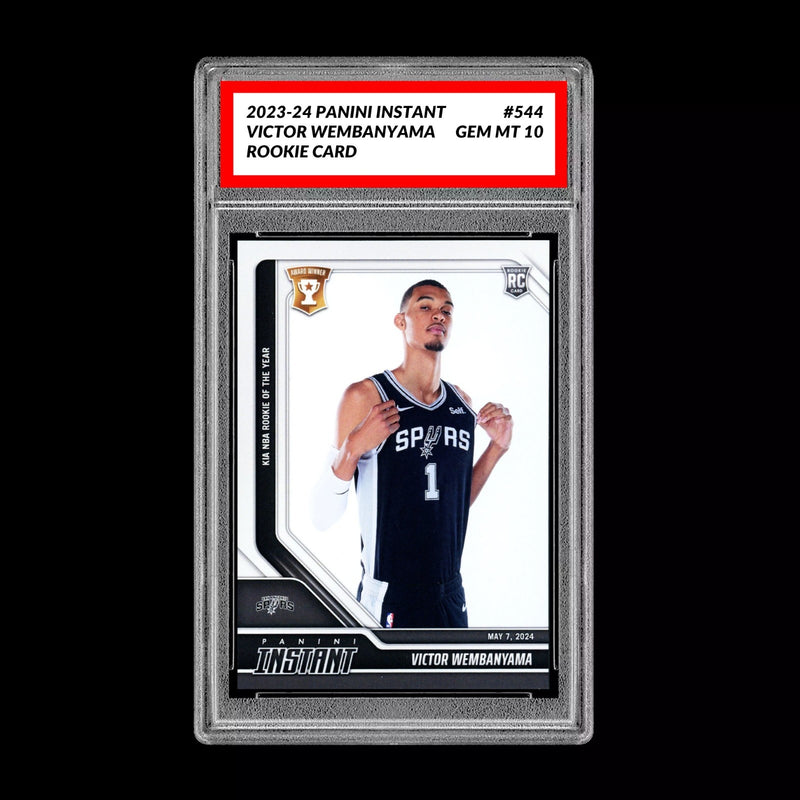 Graded 10 Victor Wembanyama RC #544 2023 Panini Instant Rookie San Antonio Spurs-1