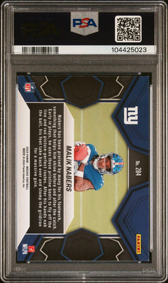 Graded 2024 Panini Mosaic Malik Nabers #284 Rookie RC Football Card PSA 8-2