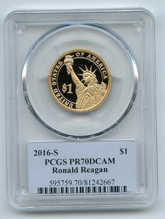2016 S $1 Ronald Reagan Dollar PCGS PR70DCAM-2