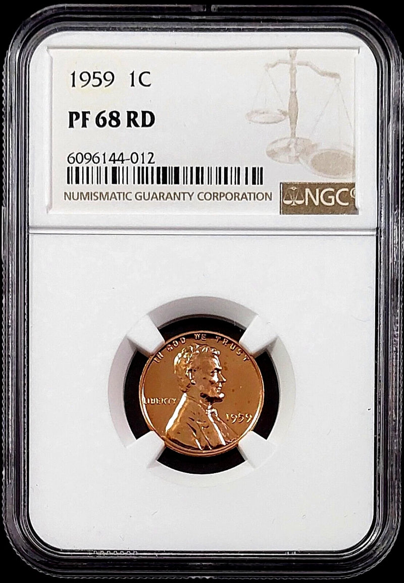 1959 Proof Lincoln Cent certified PF 68 RD by NGC! sku 44012-4